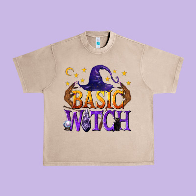 Basic Witch Urban Heavy Tee Designed By Texasbilliewilder