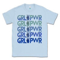 Dusty Blue Girl Power Peace Classic Tee - Bettercallsaul