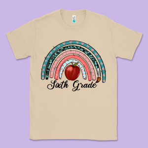 Sixth Grade Rainbow Classic Tee Designed By Ranaportraitstore