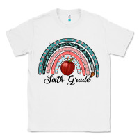 White sixth grade rainbow Classic Tee - RanaPortraitStore