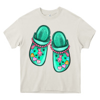 Cream nurse crocs Heavy Core Tee - MaliasSmallBusiness