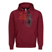 Burgundy let's scare jessica to death Zipper Hoodie - tuanDangUi