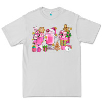 Dove Grey Pink Christmas Coffee Cups Bbs Premium Tee - BundleAndBundleShop