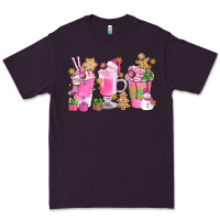 Plum Pink Christmas Coffee Cups Bbs Premium Tee - BundleAndBundleShop