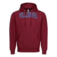 Burgundy villanova pennsylvania pa vintage athletic sports Zipper Hoodie - tuanDangUi