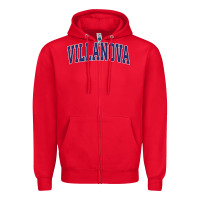 Red villanova pennsylvania pa vintage athletic sports Zipper Hoodie - tuanDangUi