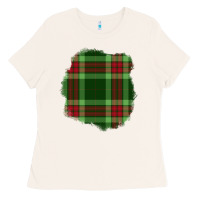 Bone Christmas Tartan Patch Ladies Tee - BundleAndBundleShop