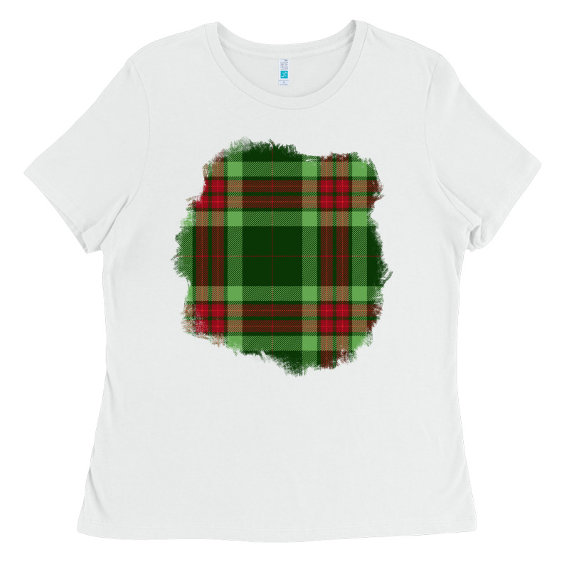 Christmas Tartan Patch Ladies Tee by BundleAndBundleShop | Teevron