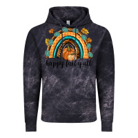 Cloud Black Happy Fall Y'all Vintage Hoodie - texasbilliewilder