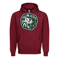 Burgundy piedmont college lions Zipper Hoodie - tuanDangUi