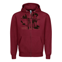 Burgundy the wild wild west colour Zipper Hoodie - tuanDangUi