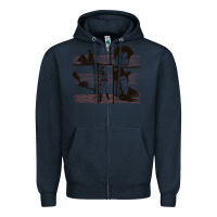 Navy the wild wild west colour Zipper Hoodie - tuanDangUi