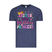 Vintage Denim sister of the birthday princess Vintage Tee - NancyCooperArtShop