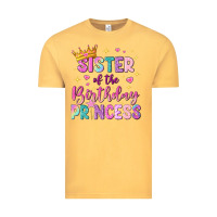 Vintage Mustard sister of the birthday princess Vintage Tee - NancyCooperArtShop
