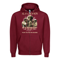 Burgundy Alan Art Jackson Limited Design Gift For Fans Zipper Hoodie - tuanDangUi