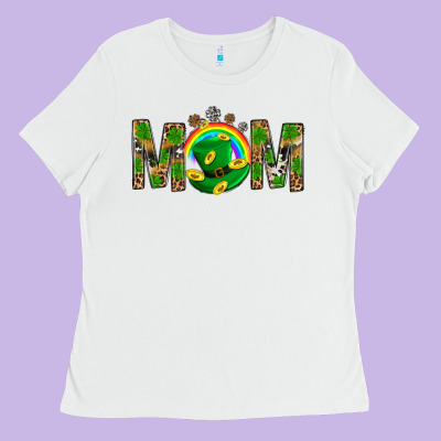 Western Mom With Shamrock Ladies Tee Designed By Bundleandbundleshop