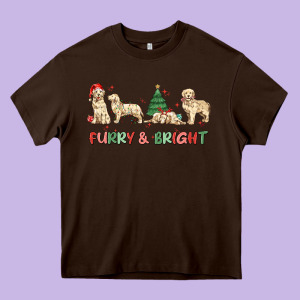 Furry And Bright Heavy Core Tee Designed By Maliassmallbusiness