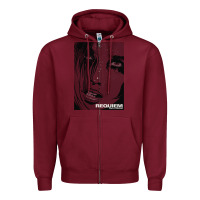 Burgundy requiem for a dream black transparent Zipper Hoodie - tuanDangUi