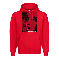 Red requiem for a dream black transparent Zipper Hoodie - tuanDangUi