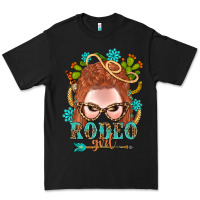 Black Western Rodeo Girl Braid Red Hair Premium Tee - BundleAndBundleShop