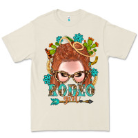 Bone Western Rodeo Girl Braid Red Hair Premium Tee - BundleAndBundleShop