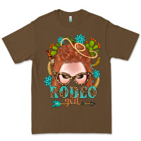 Cacao Western Rodeo Girl Braid Red Hair Premium Tee - BundleAndBundleShop