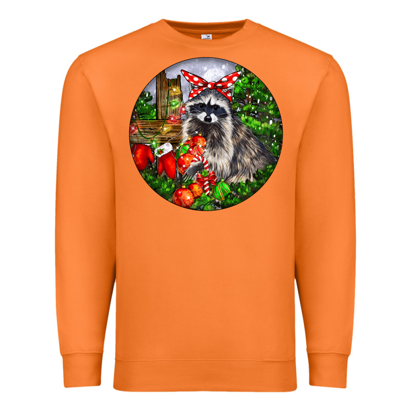 Christmas Raccoon Premium Sweatshirt by LillyAllenDesigns | Teevron
