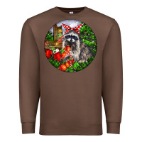 Chestnut Christmas Raccoon Premium Sweatshirt - LillyAllenDesigns
