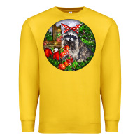 Lemon Christmas Raccoon Premium Sweatshirt - LillyAllenDesigns
