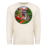 Sandshell Christmas Raccoon Premium Sweatshirt - LillyAllenDesigns