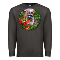 Smoke Christmas Raccoon Premium Sweatshirt - LillyAllenDesigns