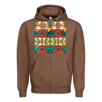 Chestnut native american aztec seamless pattern Zipper Hoodie - BundleAndBundleShop