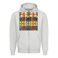 Dove Grey native american aztec seamless pattern Zipper Hoodie - BundleAndBundleShop
