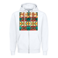 White native american aztec seamless pattern Zipper Hoodie - BundleAndBundleShop