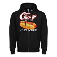 Black chicago hot dog summer style 4th of july no ketchu Zipper Hoodie - tuanDangUi
