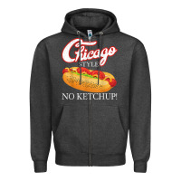 Charcoal Heather chicago hot dog summer style 4th of july no ketchu Zipper Hoodie - tuanDangUi