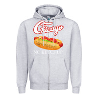 Heather Grey chicago hot dog summer style 4th of july no ketchu Zipper Hoodie - tuanDangUi