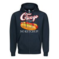 Navy chicago hot dog summer style 4th of july no ketchu Zipper Hoodie - tuanDangUi