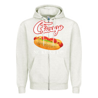 Oatmeal Heather chicago hot dog summer style 4th of july no ketchu Zipper Hoodie - tuanDangUi