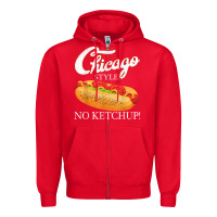 Red chicago hot dog summer style 4th of july no ketchu Zipper Hoodie - tuanDangUi