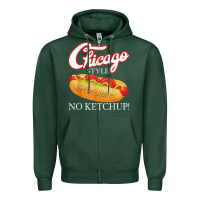 Sports Green chicago hot dog summer style 4th of july no ketchu Zipper Hoodie - tuanDangUi