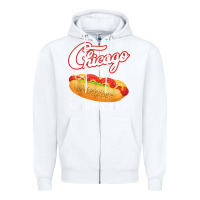 White chicago hot dog summer style 4th of july no ketchu Zipper Hoodie - tuanDangUi