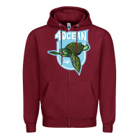 Burgundy 4ocean 7 Zipper Hoodie - tuanDangUi