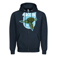 Navy 4ocean 7 Zipper Hoodie - tuanDangUi