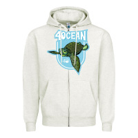 Oatmeal Heather 4ocean 7 Zipper Hoodie - tuanDangUi
