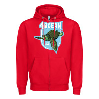 Red 4ocean 7 Zipper Hoodie - tuanDangUi
