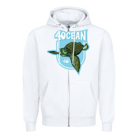 White 4ocean 7 Zipper Hoodie - tuanDangUi
