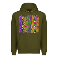 Army Green Mardi Gras Brushstrokes Premium Hoodie - BundleAndBundleShop