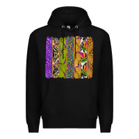 Black Mardi Gras Brushstrokes Premium Hoodie - BundleAndBundleShop