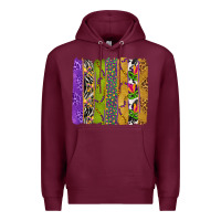 Burgundy Mardi Gras Brushstrokes Premium Hoodie - BundleAndBundleShop